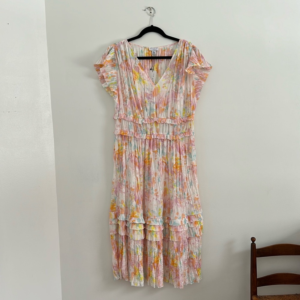 Current Air Pastel Floral Midi Dress